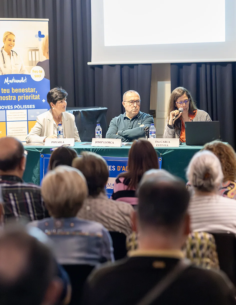 Dra Carla Estivill a la conferència organitzada per Mútua Mollet sobre Dormir bé